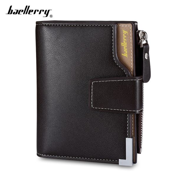 

baellerry zipper multi-layer cash card coin holder men wallet, Red;black