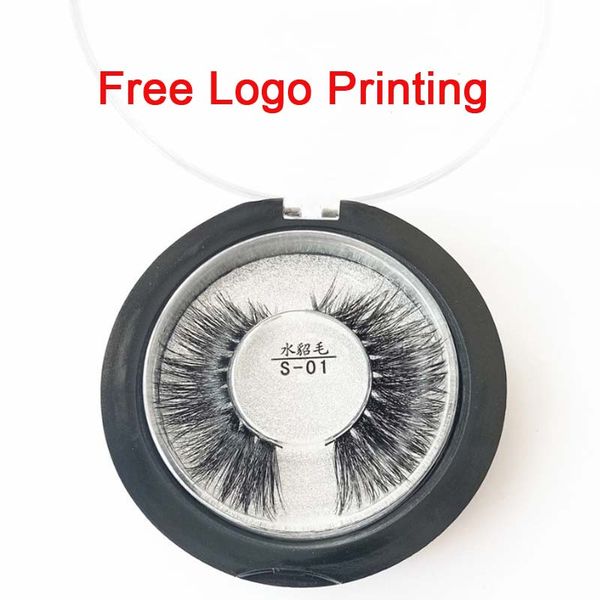 

100pairs 3d mink hair lashes logo printing wholesale mink handmade crossing lashes thick lash makeup tool