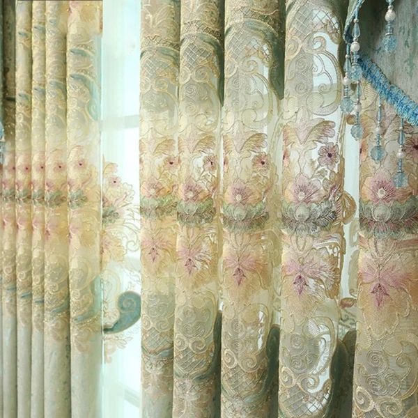 

chenille hollow water soluble embroidery curtain fabric wholesale and custom for home living room bedroom finished curtain