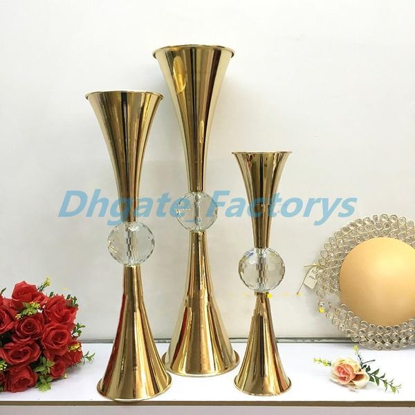 

new product elegant Tall metal and crystal candelabra centerpieces wedding gold , silver candelabra event decoration