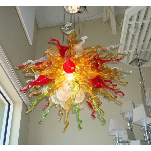 

Ceiling Decorative Hand Blown Colored Lamp Chandelier Chihuly Style Art Deco Modern LED Home Decor Small Chandeliers
