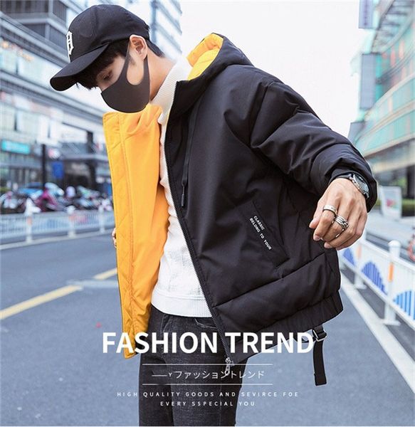 

fashion designer jacket for men autumn winter new arrival hooded long-sleeved coat with brand logo printting 2 color available m-3xl, Black;brown