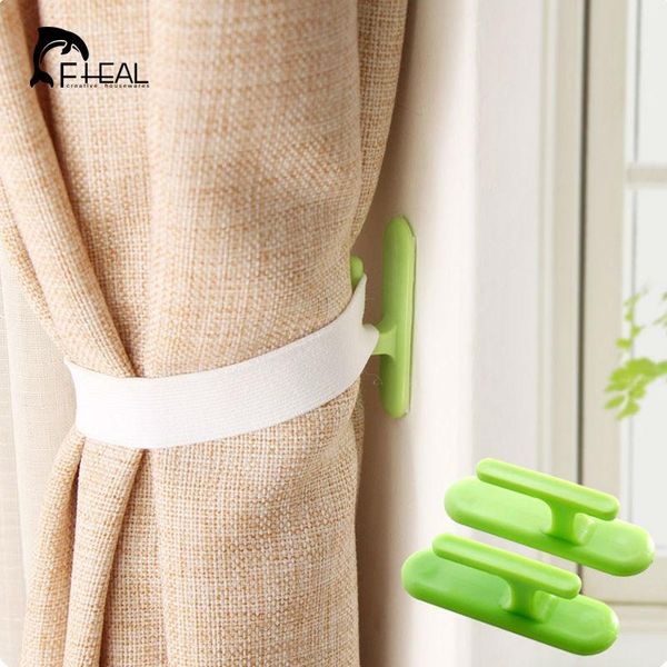 2019 Fheal Paste Curtain Hooks Kitchen Bathroom Wall Sticky