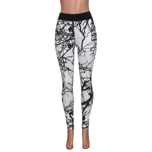 

women's new print leggings sports high waist yoga pants pencil pants comfortable elasticity yoga leggings summer, White;red