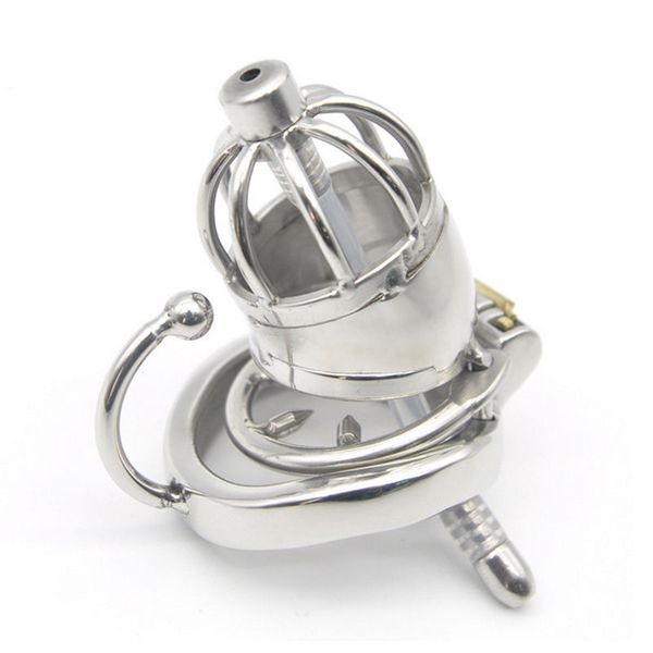 

metal stainless short ureter pipe t#76 device lock male steel cage chastity uhtmu