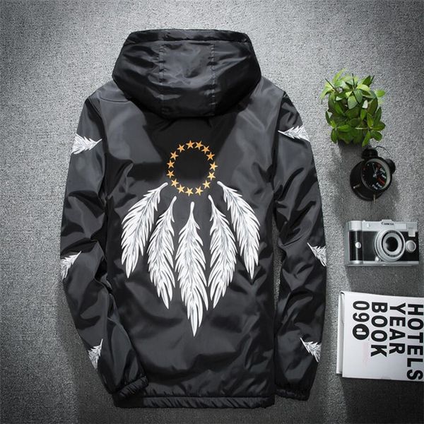 

Regular Designer Jacket New Fashion Slim Fit Young Men Hooded Jacket Thin Jackets Casual Windbreaker 5 Colors M-7XL