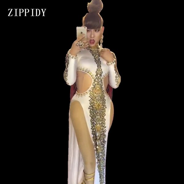 

chinese white dress women's dance wear female singer costume one-piece bodysuit nightclub oufit party dresses, Black;red