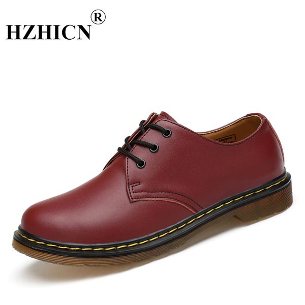 

hzhicn mens shoes casual oxford shoes for men flats black mens leather zapatos hombre size 35-46 fashion couples oxfords