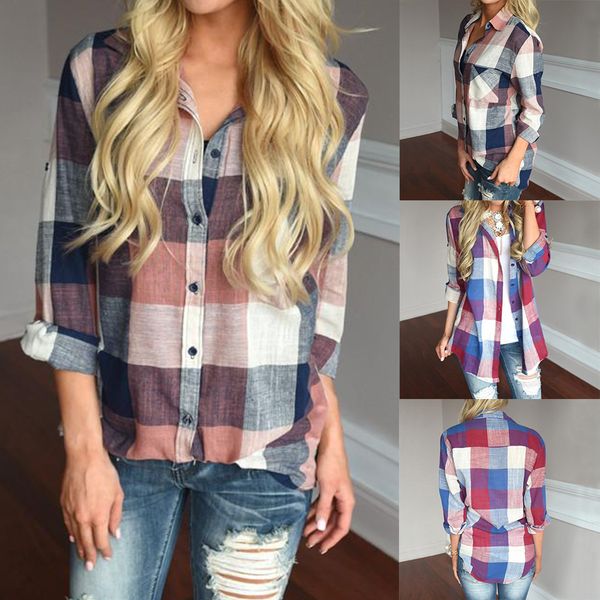 

s-5xl plaid panel raglan sleeve t-shirt for women autumn lady plus size casual shirt plaid causal designer t-shirt printed blouse 2018 new, White