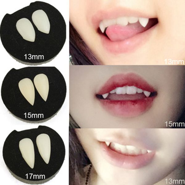 

5 styles horrific fun clown dress vampire teeth halloween party dentures props zombie devil fangs tooth with dental gum