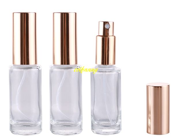 

200pcs/lot luxury thick 15ml glass perfume bottles liquid essential oil cosmetic container empty spray bottle