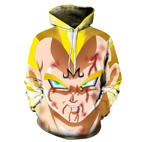 

goku fashion men/women anime dragon ball 3d funny printed crewneck sweatshirt fashion casual hoodies h412, Black