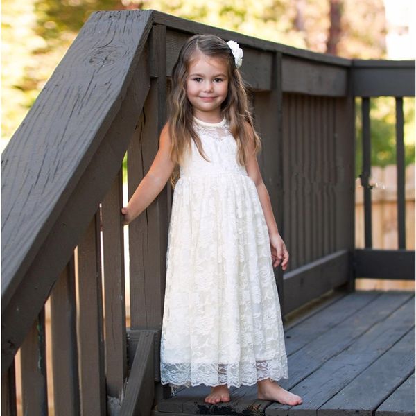 

new arrival ankle length a-line flower girl dresses jewel sleeveless open back with bow girls pageant dresses, White;blue