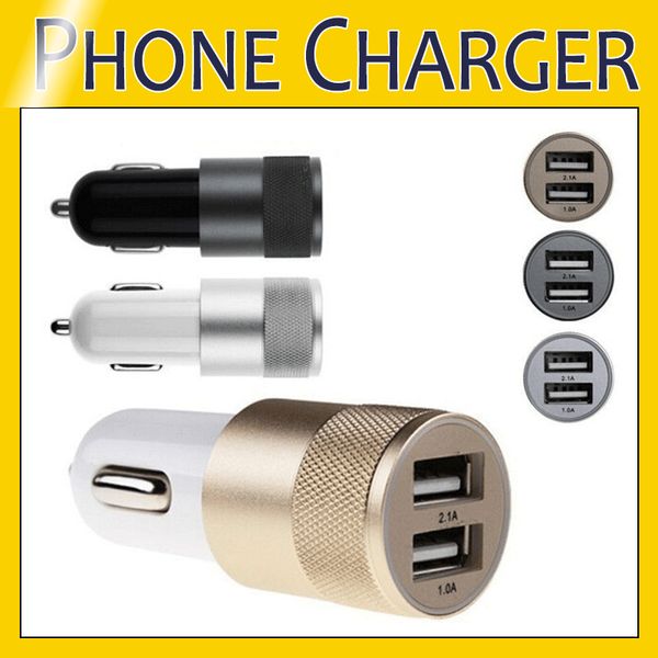 Universal Best Metal Dual USB Port Car Charger 12 Volt   1 ~ 2 Amp for Samsung HTC LG Sony Huawei