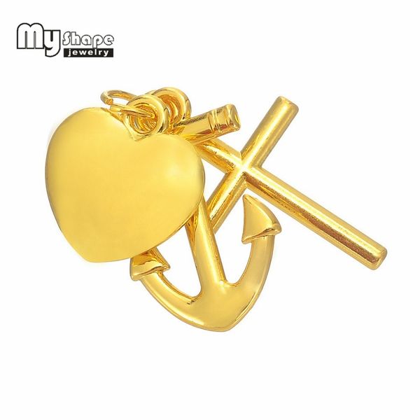 

my shape silver plated faith hope love necklace pendant heart cross anchor floating charms diy jewelry girl friend gift 10pcs, Black