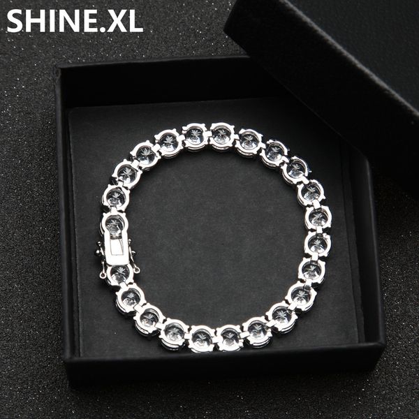 

1 Ряд 8 мм Циркон Браслеты Золото Посеребренная Iced Out Micro Pave Циркон Теннис Браслеты-