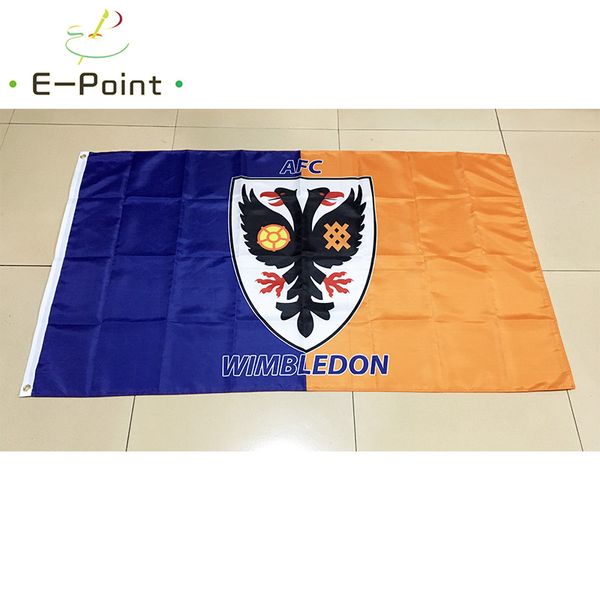 Inghilterra AFC Wimbledon 3 * 5 piedi (90 cm * 150 cm) Bandiera EPL in poliestere Banner decorazione casa volante bandiera giardino Regali festivi