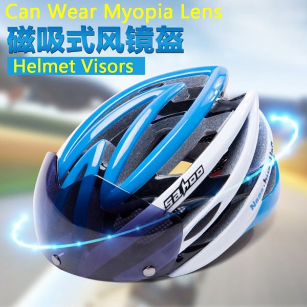 

mtb road mountain racing bike helmet with goggles ultralight bicycle cycling helmet integrated molding include glasses windproof