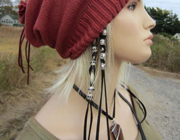 2019 Cheap Charm Skull Leave Shape Hair Clips Women Mens Hair