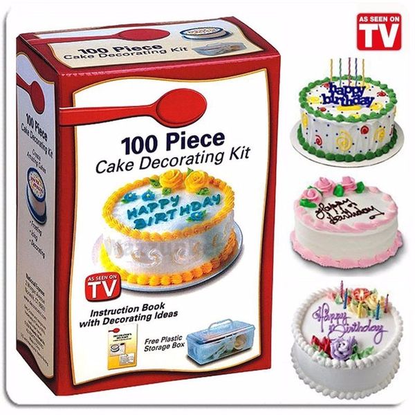 

100 piece diy plastic cake cupcake decorating kit set sugarcraft cooking zx034