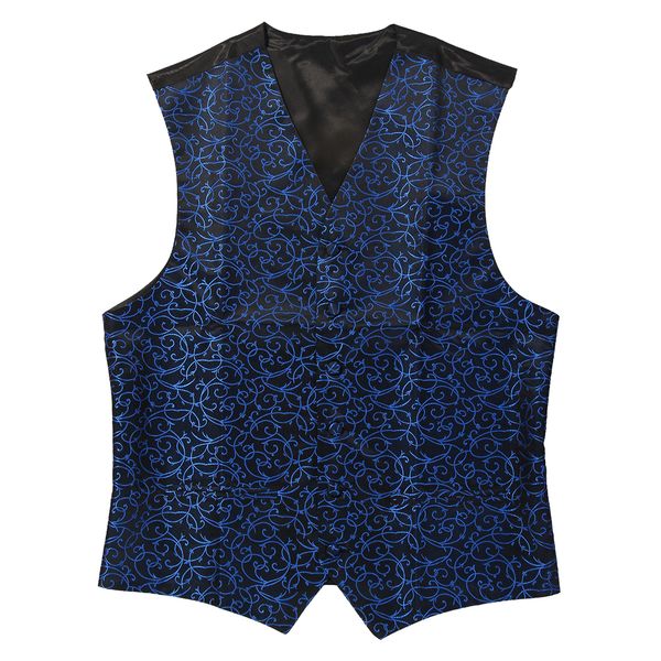 

new mens swirl wedding waistcoat (black/blue /uk 40, Black;white