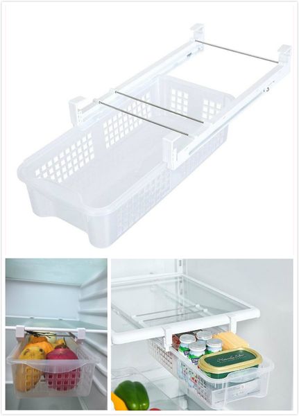 

portable household food savers box kitchen fridge yogurt fruite storage containers pull out drawer to save space