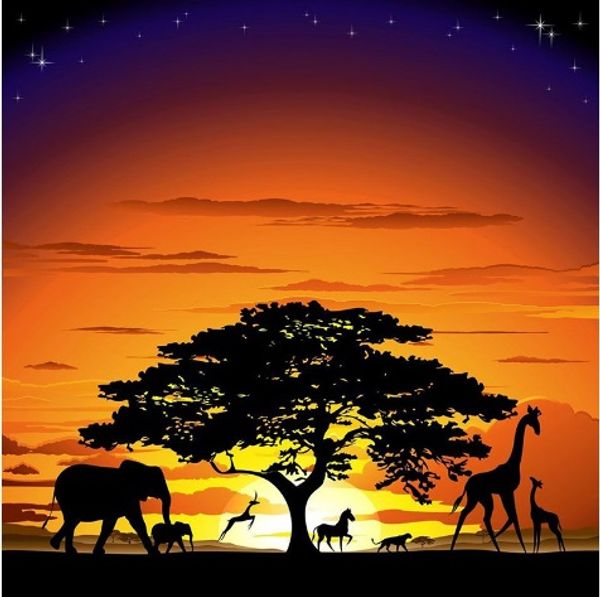 

Full Square/Round Drill 5D DIY Diamond Painting "Sunset animal" Embroidery Cross Stitch Mosaic Home Decor Art Experience toys Gift