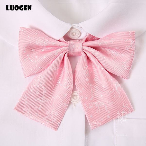 

kawaii constellation japanese school uniform girl bow tie 2017 women gravata borboleta bowtie cute bowknot cravat neck ties, Black;blue