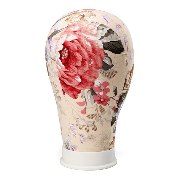 

22/23 inch canvas cork block manikin mannequin head model for hair extension toupee lace wig making styling cap display stand