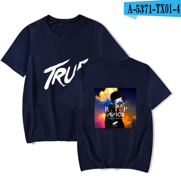 

hip hop t-shirt djavicii black printed crew neck loose tee, White;black