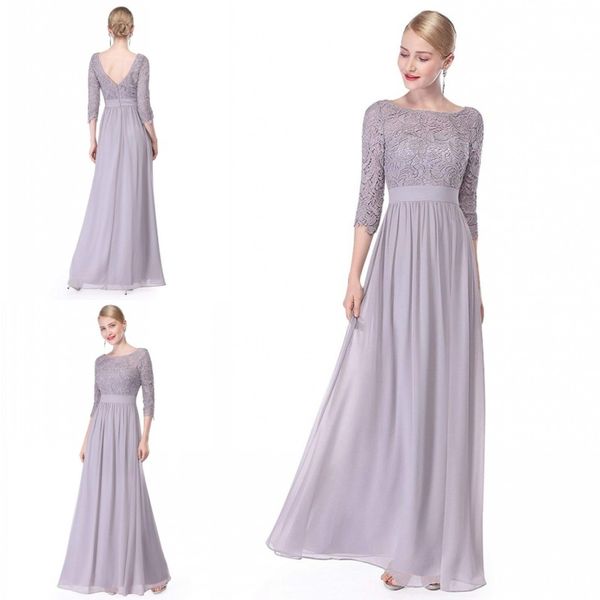 

2019 latest mother of the bride dresses lace applique backless a line jewel neck ankle length wedding bride guest dress prom dresses, Black;red