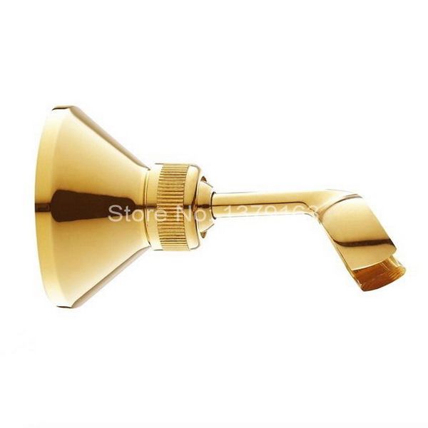 

gold color polished brass bathroom hand held mixer shower head holder bracket wall fixture bathroom accessory ash063