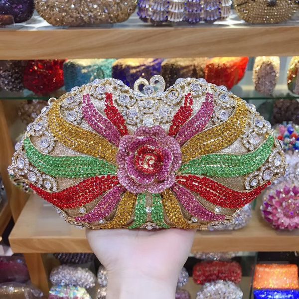 

xiyuan women gold/silver/purple crystal evening clutch bags hardcase wedding party cocktail diamond handbag purse messenger bags
