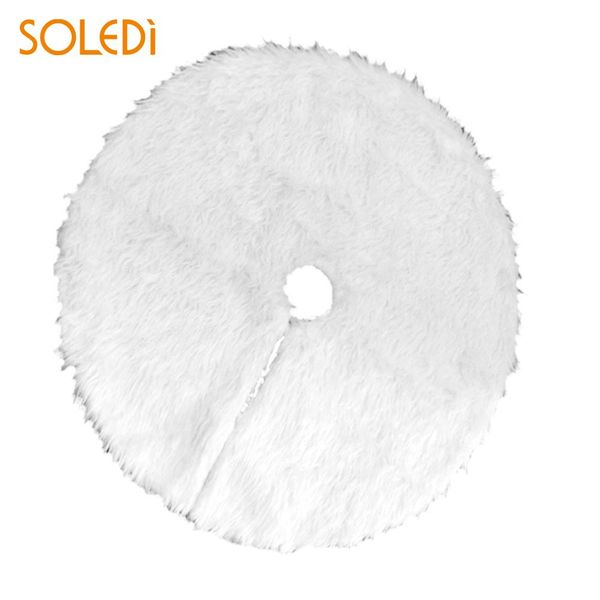 

white christmas tree skirt apron decorations festival supplies home decor round