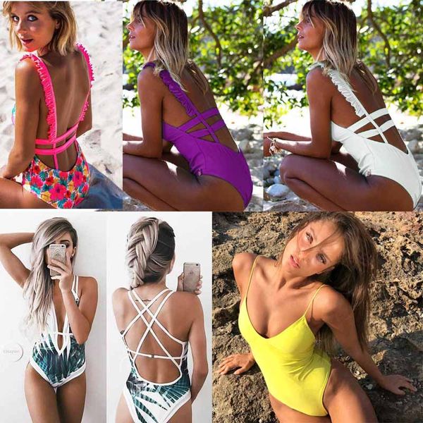 186-203 Nuovi arrivi Candy Color Bikinis Fashion Vendita calda Swinwear One Pieces Swimsuit Lady Bikini Spedizione gratuita