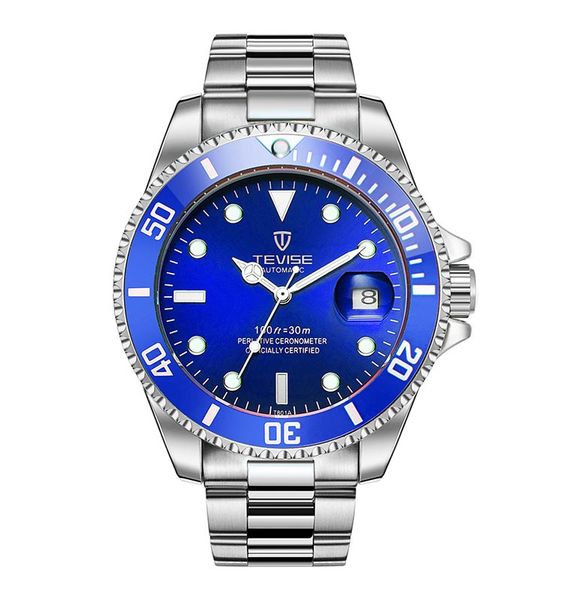 

Роскошные TEVISE Автовытяжку часы Relogio masculino часы механические часы мода зеленый водонепроницаемый Спорт Бизнес наручные часы мужской часы