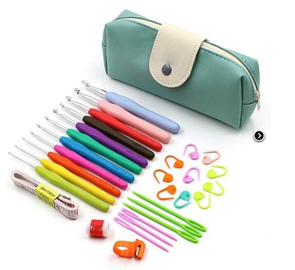 

набор крючком крючки набор пряжи ручной вязальные спицы с резиновой рукояткой для рукоделия diy шитье гладким стежком ткать ремесло