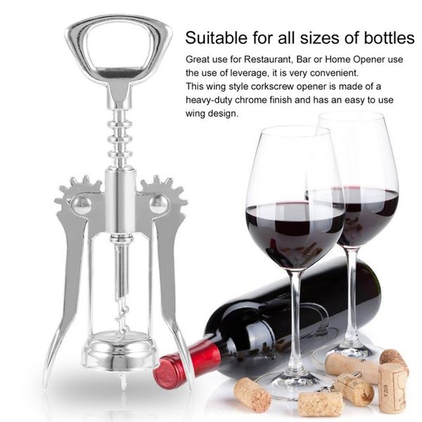 

professional pressure corkscrew stainless steel bottle opener wine openers metal red wine handle corkscrew cork out tool