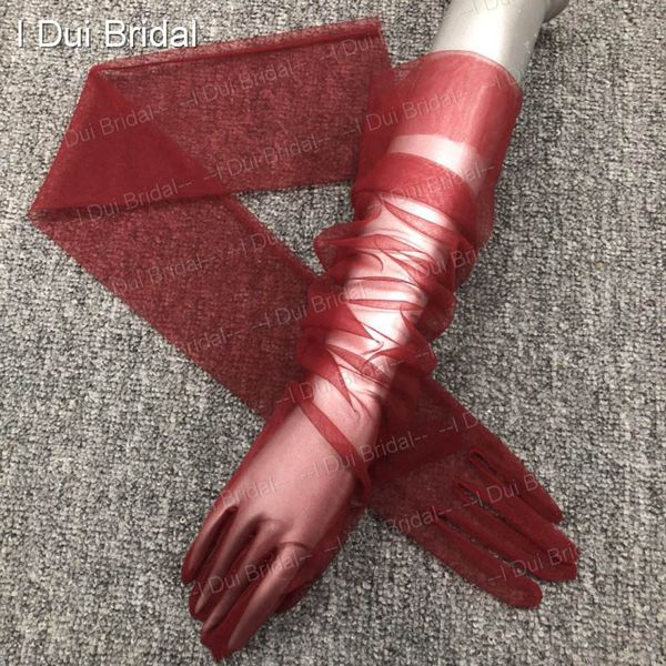 

Long heer tulle glove wedding bridal glove elbow long 9 color photo hooting acce ory holiday diy glove 2018