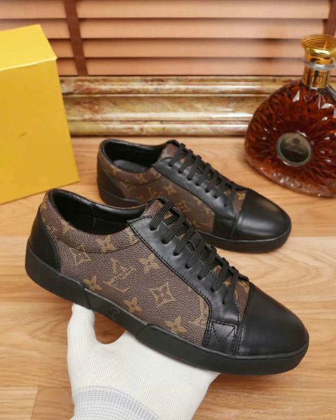

New arrival luxury brand men hoe ca ual hoe leather fa hion ca ual hoe men neaker original box ize38 46 hipping