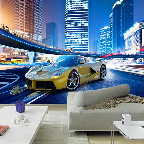 Custom 3d Photo Wallpaper Stereo City Sports Car Murals Living Room Sofa Tv Bedroom Bedside Wall Decor Wall Painting Xmas Wallpaper Xp Wallpapers From