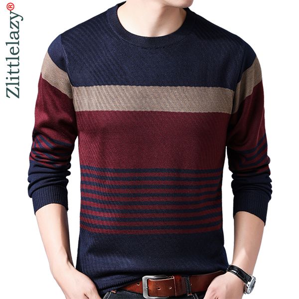 

2018 male casual christmas autumn winter warm pullover men sweater dress thick knitted men's jersey striped sweaters mens 41206, White;black