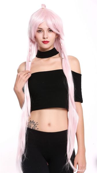 Peluca de mujer Cosplay TRENZAS TRENZADAS EN CAPAS MUY LARGAS Stietz Pink Rosa