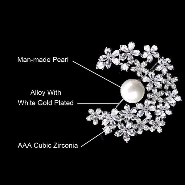 

red trees brand box package brooches for women fashion jewelry birthday gifts for women flower brooch drop shipping, Slivery;golden