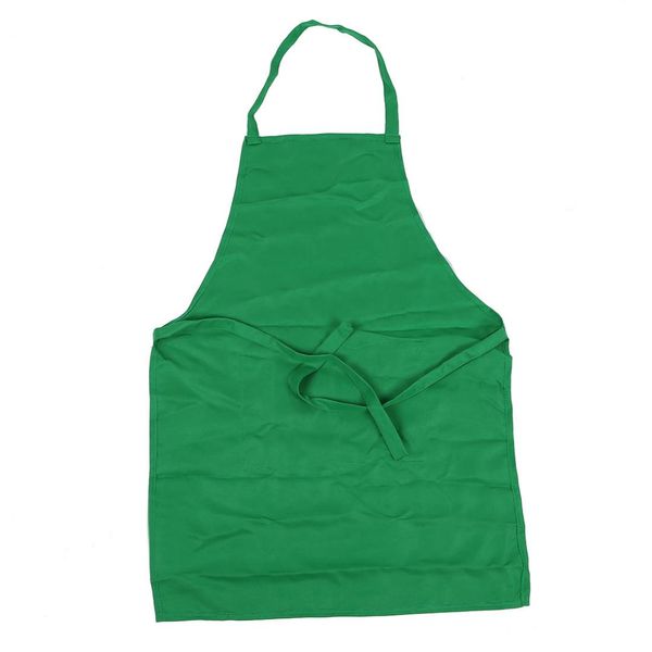 

plain apron with front pocket kitchen cooking craft baking green