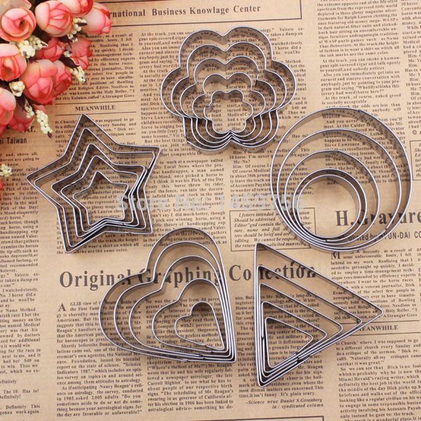

wholesale-5pcs a lot 304 stainless steel diy cake cookie breakfast mold