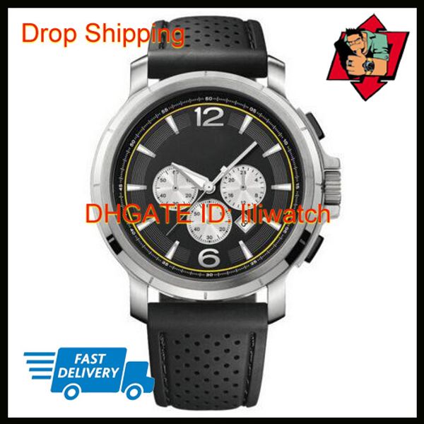 

100% original japan movement drop shipping new hb1512455 hb1512457 hb1512597 hb1512599 hb1512630 chronograph men's wrist watch, Slivery;brown