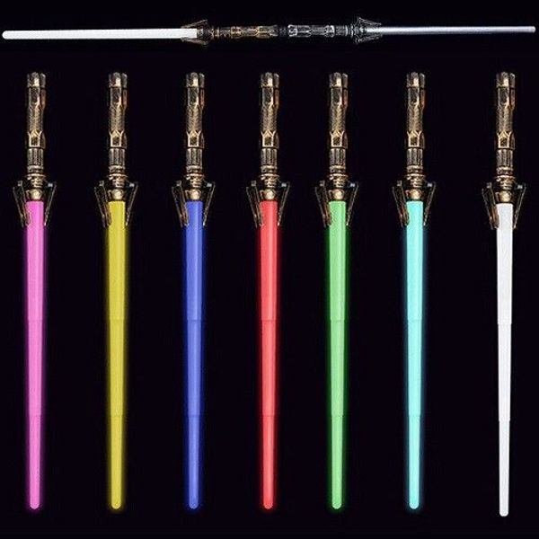 

star toys lightsaber cosplay props telescopic light sword with lifelike sound & 7 lighting modes toy outdoors laser wars sword