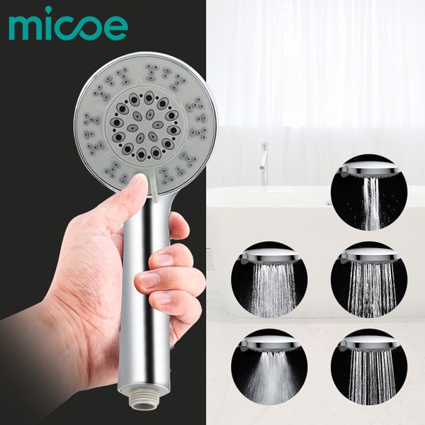 

micoe shower head abs material bathroom accessories rainfall shower water saving chrome hand head high pressure