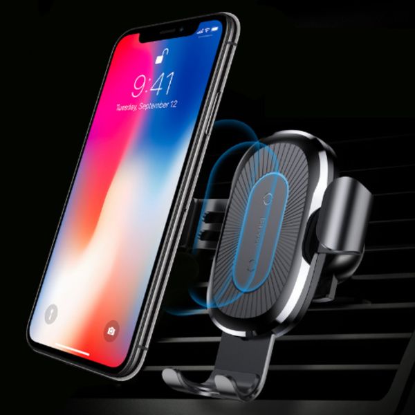 

Car charger for iphone ba eu wirele qi xr x max x 8 fa t charging wirele car phone holder for am ung note 9 9